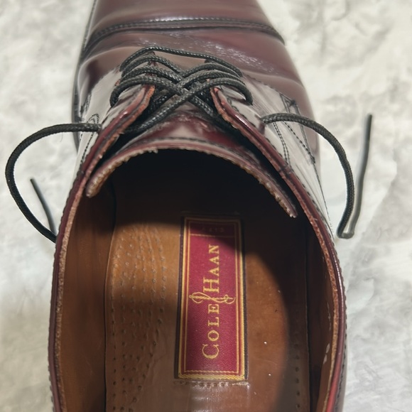 COLEHAN MENS BROWNEATHER OXFORD SHOES Sz 7.5 main image 7